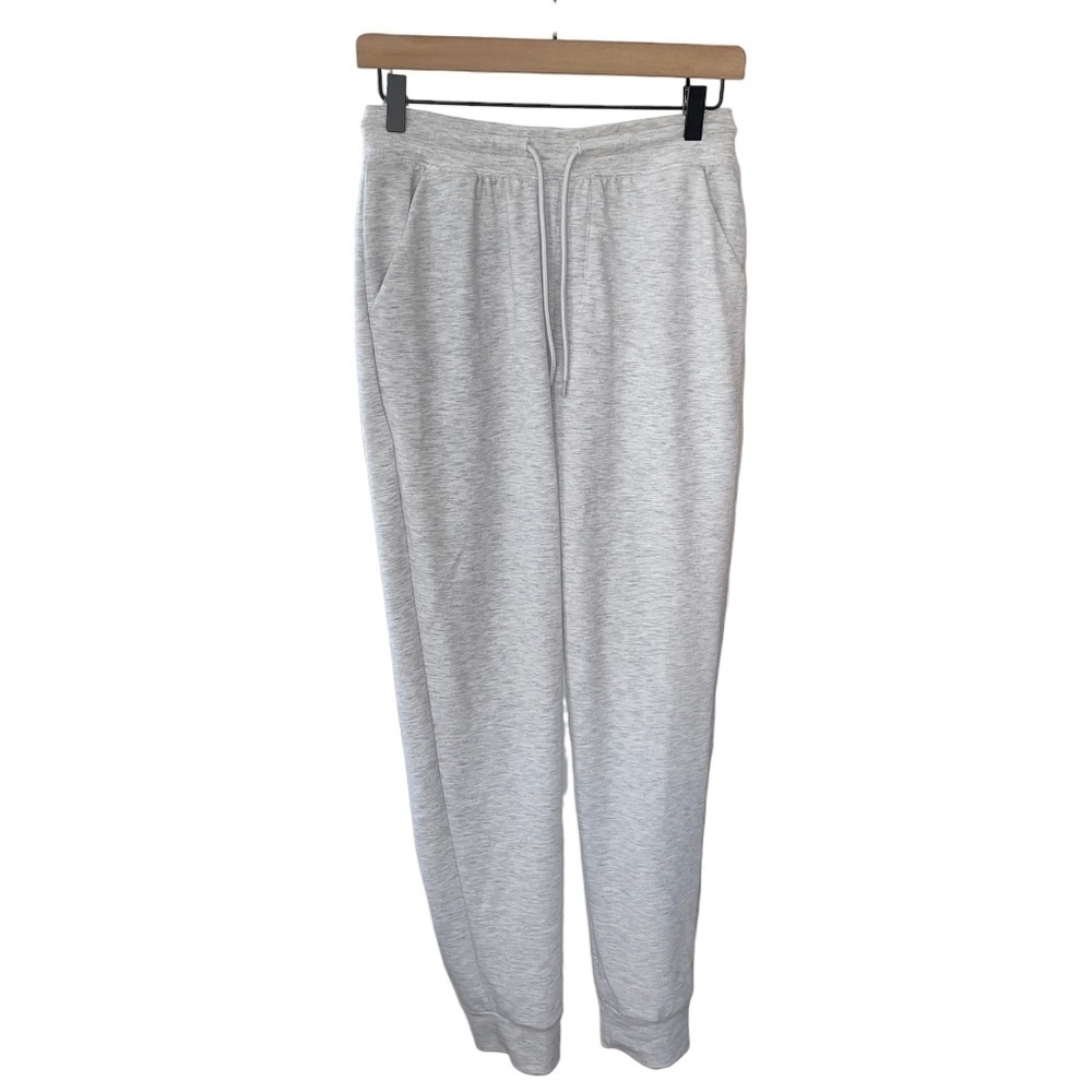 Athletic Works High Rise Joggers High Waisted Sweatpants Pockets Drawstring Gray